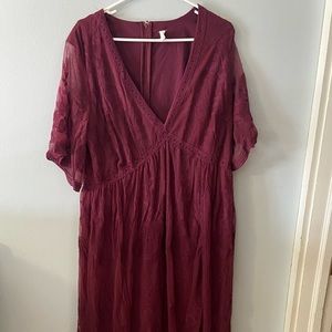 Pink blush Maternity Lace Formal Maxi Dress, Never Worn